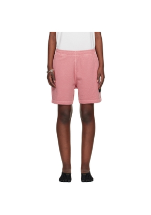 Stone Island Pink 6200014 Malfilé Fleece Old Effect Shorts