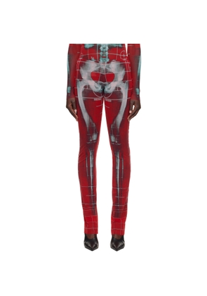 Jean Paul Gaultier SSENSE Exclusive Red & Blue 'The Squeletor' Lounge Pants