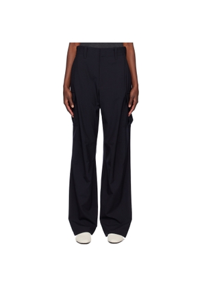 Bottega Veneta Navy Fine Wool Cargo Pants