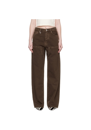 AMIRI Brown Faded Carpenter Jeans
