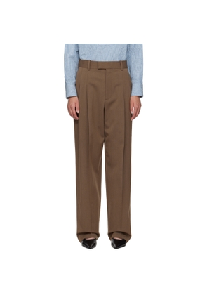 Bottega Veneta Brown Wool Straight Trousers