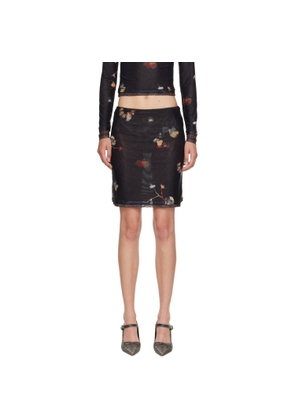 Eckhaus Latta Black Duet Miniskirt