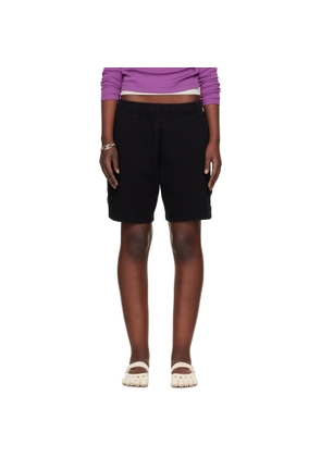 Stone Island Black 6200014 Malfilé Fleece Old Effect Shorts