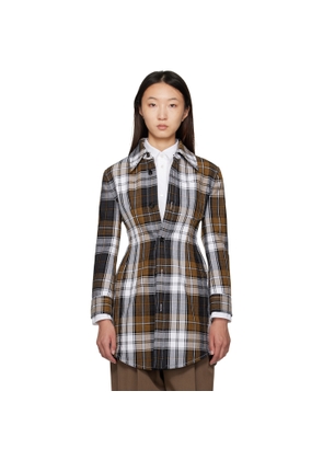 Bottega Veneta Multicolor Structured Cotton Check Coat