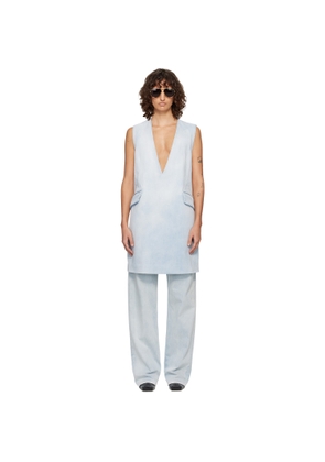 MM6 Maison Margiela Blue Flap Pocket Denim Minidress