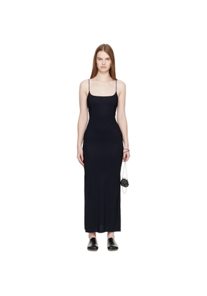 MM6 Maison Margiela Black Long Jersey Maxi Dress