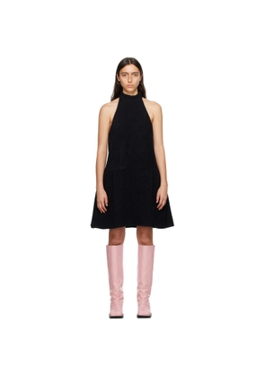 We11done Black Pleated Minidress