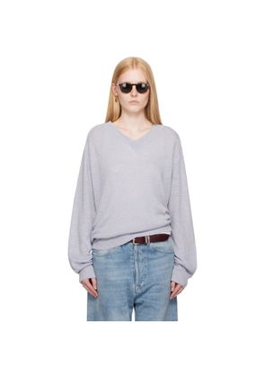 OUR LEGACY Blue Rue V-Neck Sweater