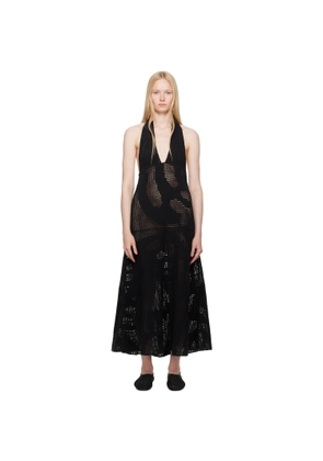 Nanushka Black Fotini Midi Dress