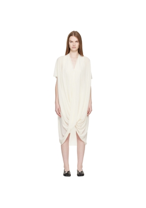 MM6 Maison Margiela Off-White Chiffon Midi Dress