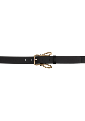 Bottega Veneta Black Rabbit Belt