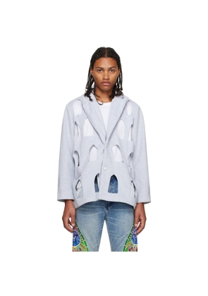Who Decides War Gray Stained Glass Blazer