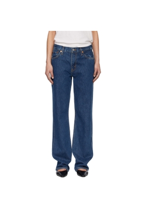 Re/Done Blue 90s Mid Rise Loose Jeans