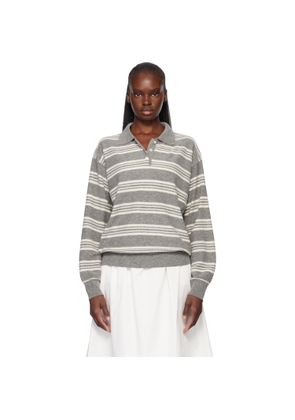Nothing Written Gray Kevin Stripe Pullover Polo