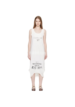 MM6 Maison Margiela White Multi Wear Cotton Jersey Midi Dress
