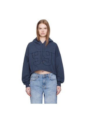 Ksubi Navy Oh G Cropped Hoodie