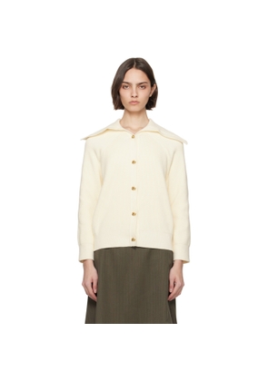 Bottega Veneta Off-White Cotton Rib Cardigan
