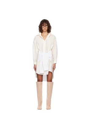 MM6 Maison Margiela Off-White Multi Wear Cotton Poplin Minidress