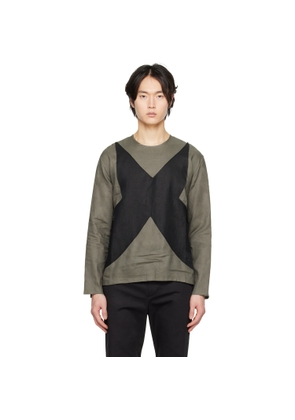 STRONGTHE SSENSE Exclusive Green Paneled Baby Long Sleeve T-Shirt