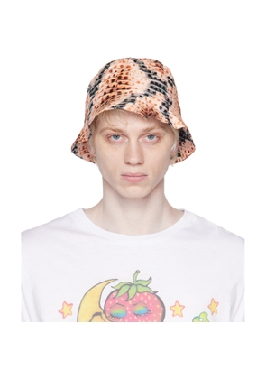 Endless Joy Beige Snake Print Bucket Hat
