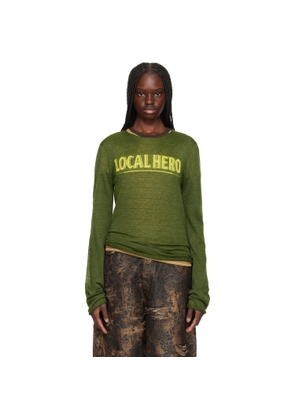 Martine Rose Green Fine Intarsia Sweater