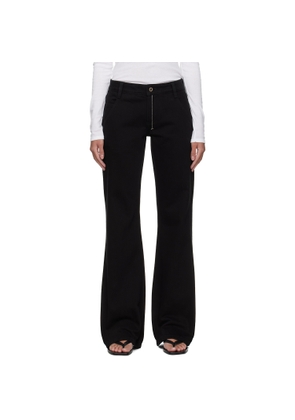 Fax Copy Express Black '000' Slim Flared Jeans