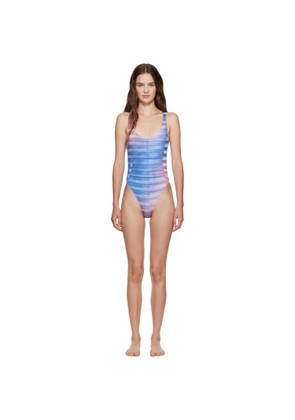 Jean Paul Gaultier Blue & Pink Printed Air Swimsuit
