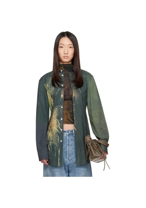 Jean Paul Gaultier SSENSE Exclusive Green Printed Acid Water Shirt