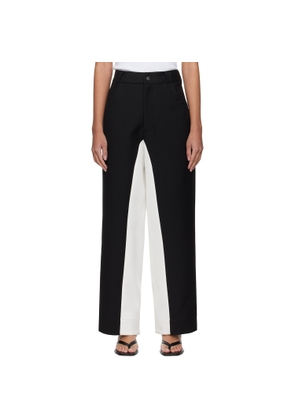 Fax Copy Express Black & White Stitched Suit Trousers