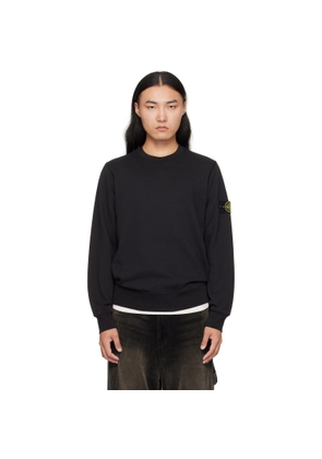 Stone Island Black 6100060 Organic Cotton Fleece Sweatshirt