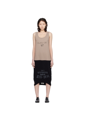 MM6 Maison Margiela Black & Taupe Multi Wear Midi Dress