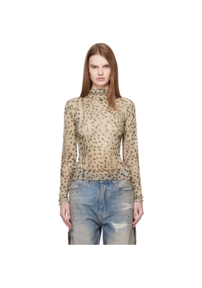 AMIRI Beige Deer Long Sleeve T-shirt