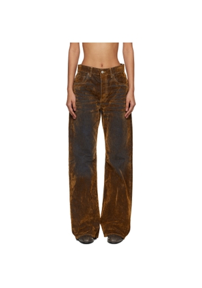 Acne Studios Brown 2021 Flocked Denim Jeans