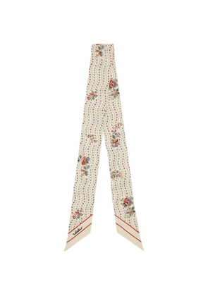 Valentino Garavani Beige Silk Bandeau Scarf