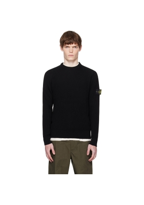 Stone Island Black 5100053 Full Rib RWS Wool Sweater