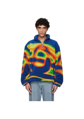 Casablanca Blue 1/4 Zip Fleece Jacket
