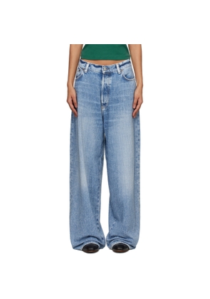 Acne Studios Blue 2023 Loose Rhinestone Jeans