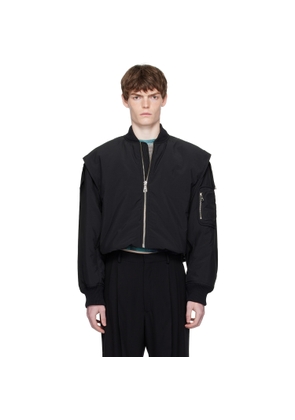 Jean Paul Gaultier Black 'The Hooded' Bomber Jacket