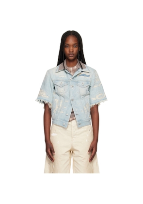 Acne Studios Blue Mended Denim Jacket