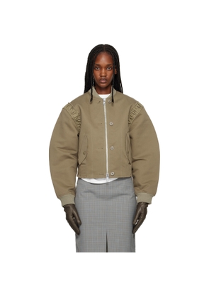 OUR LEGACY Khaki Frill Bomber Jacket