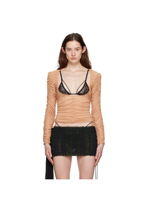 Shawna Wu SSENSE Exclusive Beige Long Sleeve T-Shirt