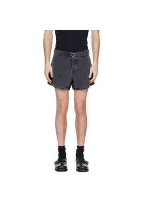 OUR LEGACY Gray Oyster Trunk Denim Shorts