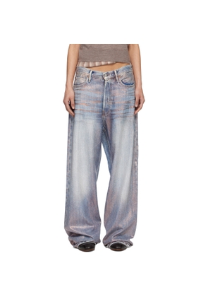 Acne Studios Blue Loose Glitter 1981 Jeans