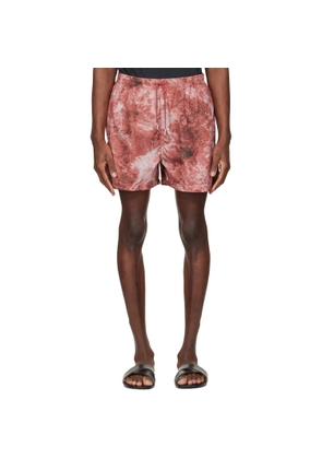 Stockholm (Surfboard) Club Red Embroidered-Logo Swim Shorts