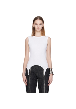 Jean Paul Gaultier White 'The Garter' Tank Top
