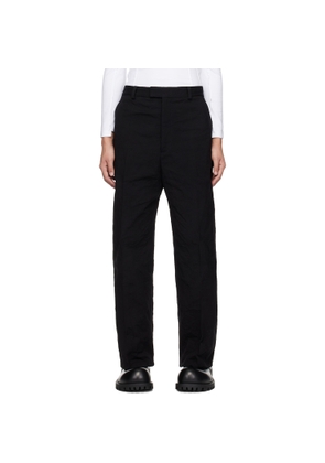 VETEMENTS Black Metalized Wrinkled Tailored Trousers