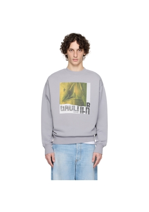 Jean Paul Gaultier SSENSE Exclusive Gray Cotton Crew Printed Water Sweatshirt