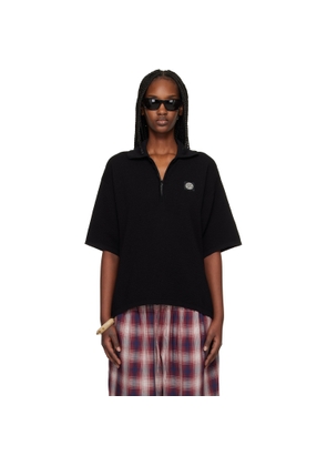 Stone Island Black 5100021 Light Raw Hand Organic Cotton Polo