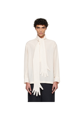 Jean Paul Gaultier Off-White Glove Detail Blouse