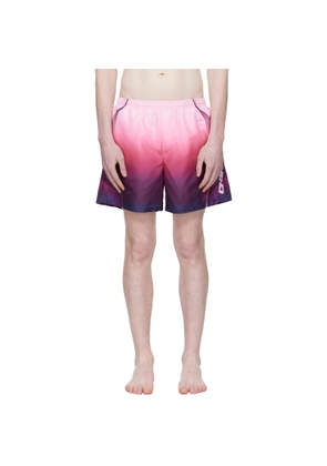 Casablanca Pink Gradient Printed Swim Shorts